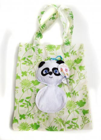 熊貓毛絨玩偶公仔折疊購物袋收納袋