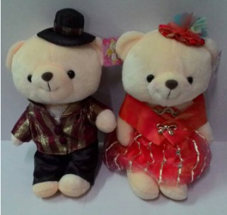 婚禮小熊絨毛玩具