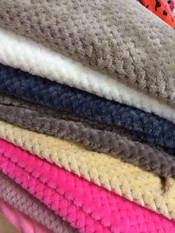 波浪紋貝貝絨休閒毯-公司logo客製化訂製