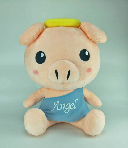 天使豬毛絨玩具