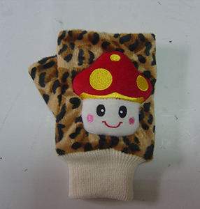 香菇造型兒童手套