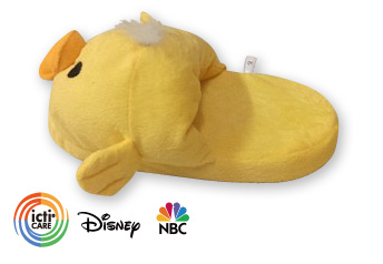 小鴨造型毛絨拖鞋