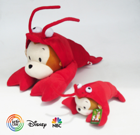 龍蝦猴絨毛玩具布偶