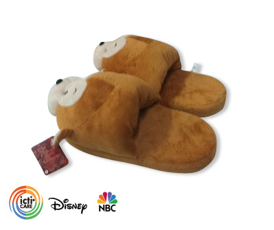 猴子造型毛絨拖鞋