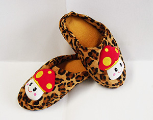 香菇造型布拖鞋