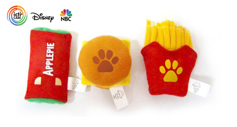 小漢堡造型嗶嗶叫狗玩具