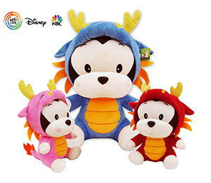 龍裝猴毛絨玩具公仔