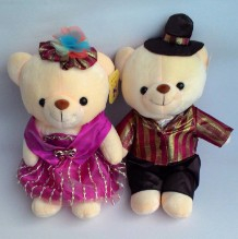 結婚小熊絨毛娃娃