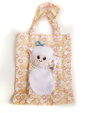 小羊毛絨玩偶公仔折疊購物袋收納袋