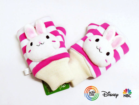 兔子造型露指兒童手套