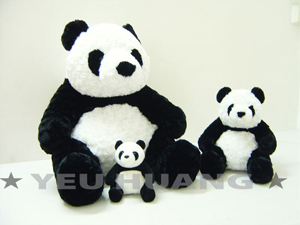 坐姿熊貓絨毛玩具